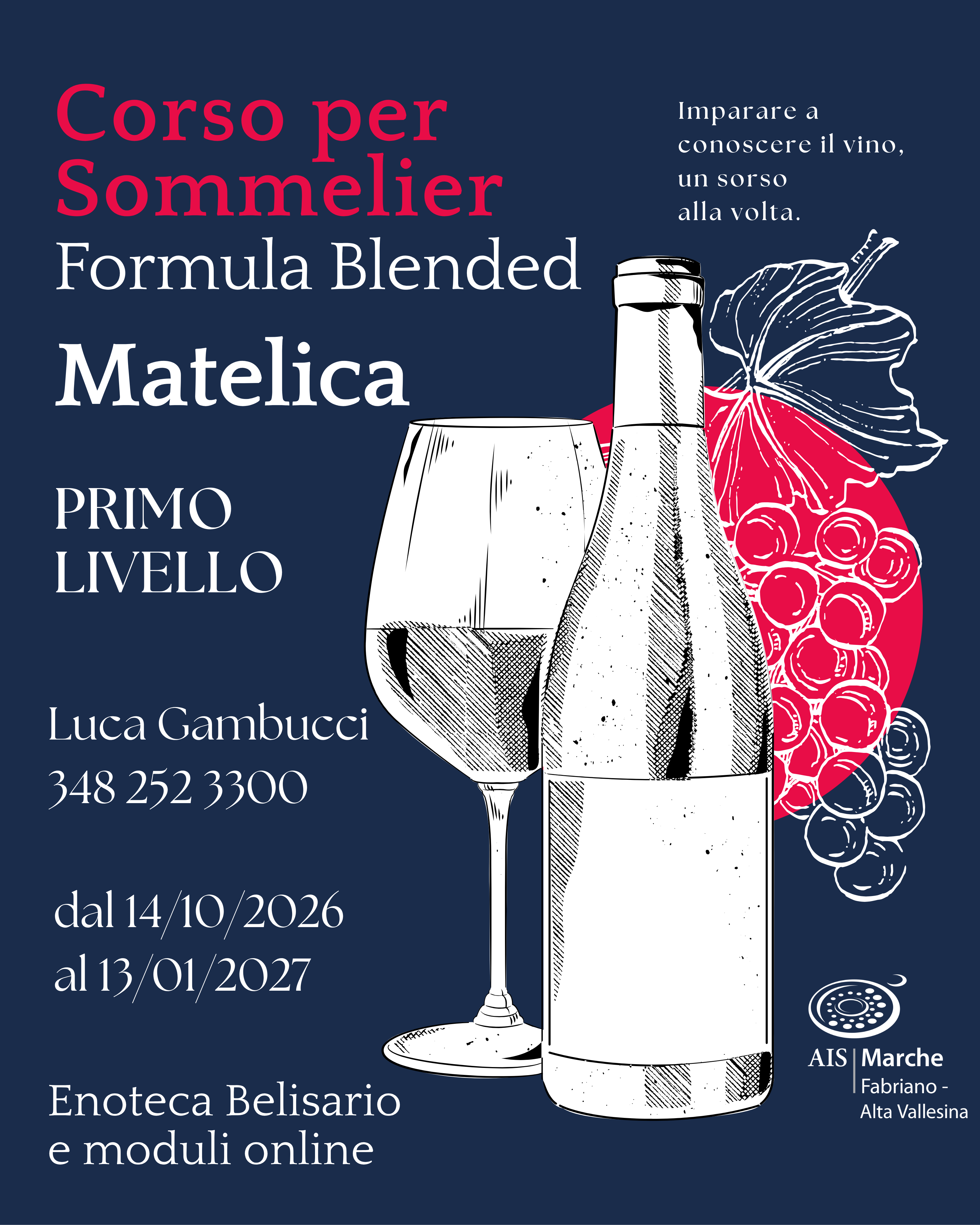 Corso 1° LIVELLO - MATELICA (FORMULA BLENDED) - 14/10/2026 - 13/01/2027